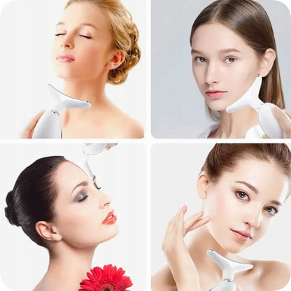 Kaklo ir veido stangrinamasis masažuoklis su EMS ir šviesos terapija