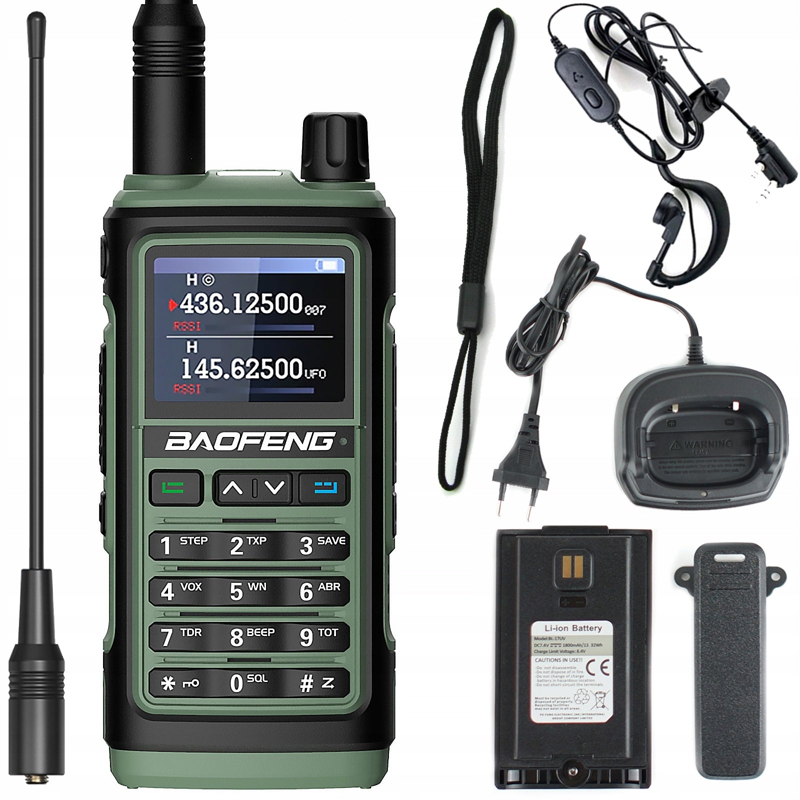 Baofeng UV-17E dviejų dažnių racija PMR VHF UHF su USB-C īkrovimu