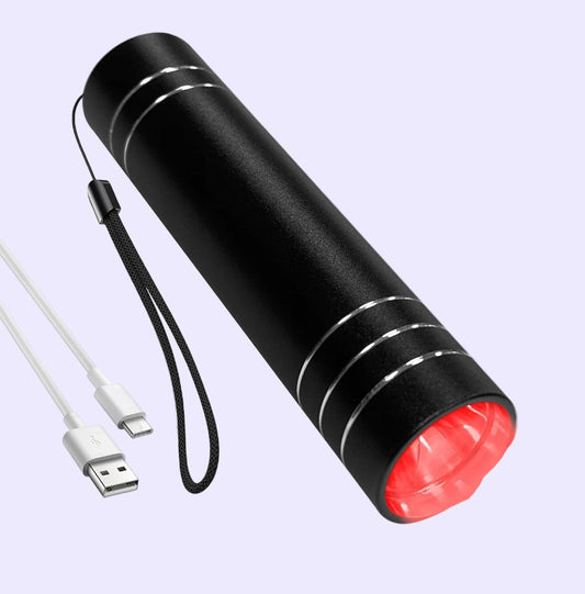 LED fotoninės terapijos žibintuvėlis su raudona šviesa 660 nm - 850 nm raudona