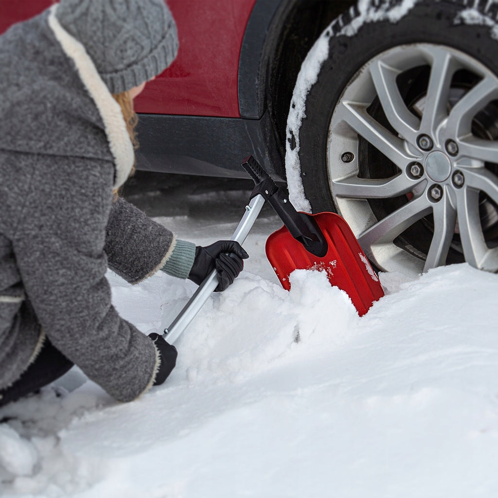 Teleskopinis sniego kastuvas automobiliui KADAX – sulankstomas, aliuminis, 61–76 cm