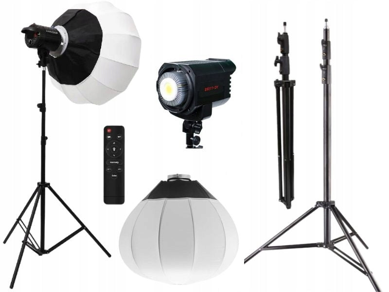 Studijinė fotografinė LED lempa 150W softbox nuotraukoms statyvui