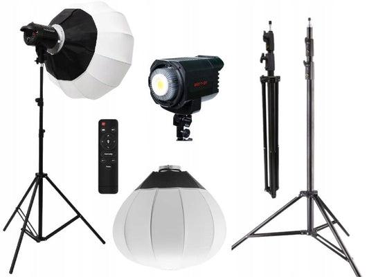 Studijinė fotografinė LED lempa 150W softbox nuotraukoms statyvui