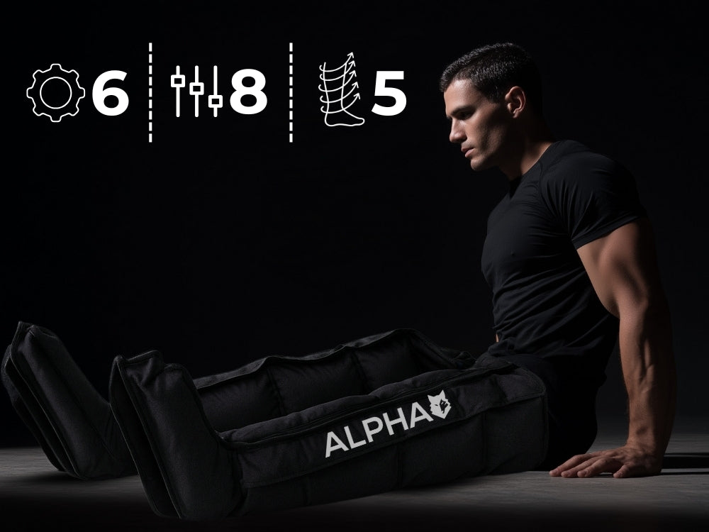 Limfodrenažinis kompresinis kojų masažuoklis Alpha – belaidis