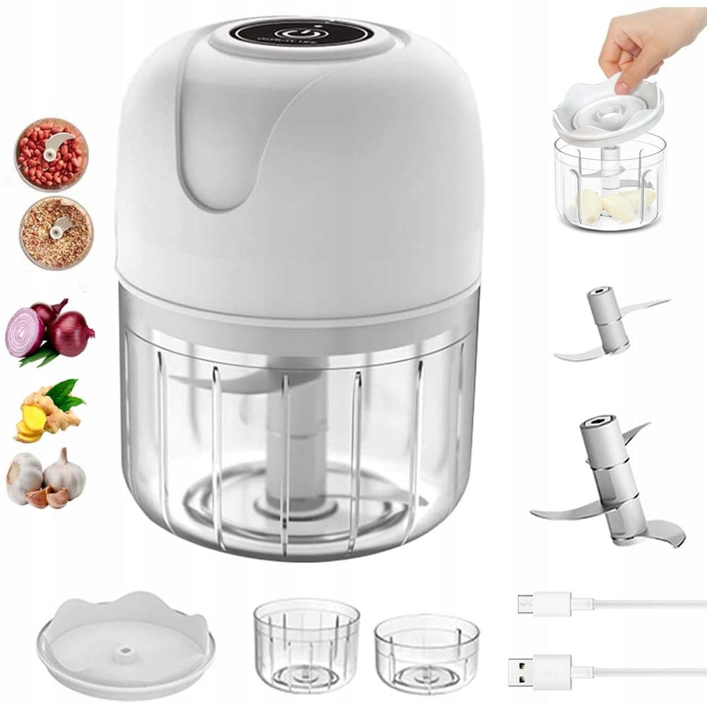 Mini elektrinis smulkintuvas USB 250ml maistui