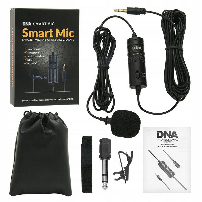 Lavalier kravat mikrofonas telefonui fotoaparatui kamerai DNA SMART MIC
