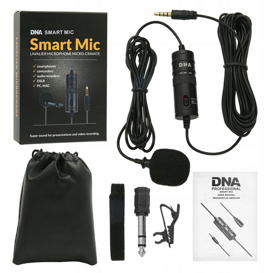 Lavalier kravat mikrofonas telefonui fotoaparatui kamerai DNA SMART MIC