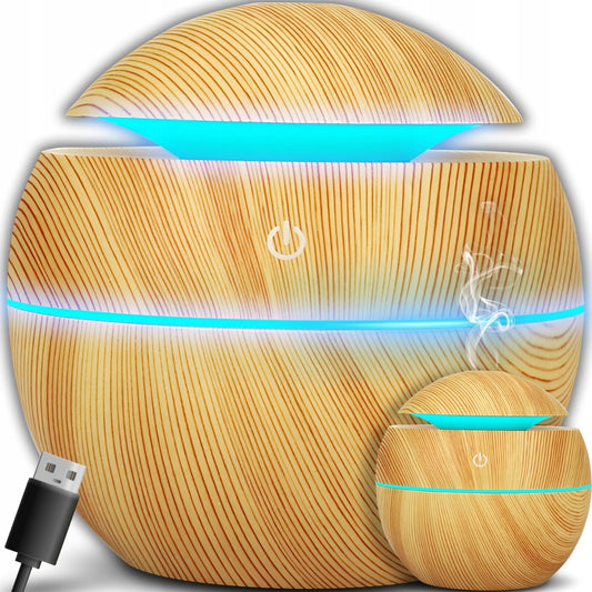 Mini ultragarso oro drėkintuvas difuzorius USB 130ml RGB