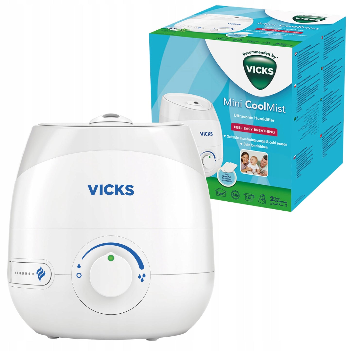 Vicks Mini ultragarso oro drėkintuvas kompaktiškas