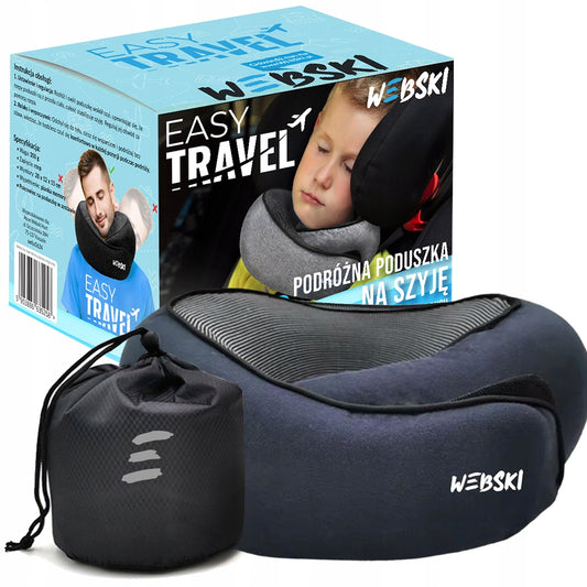 Kelioninė kaklo pagalvėlė Memory Foam ergonomiška automobiliui lėktuvui