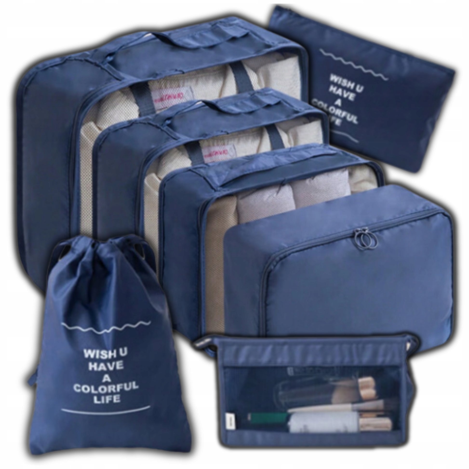 Organizatorių rinkinys 10 vnt. mėlynas drabužiams