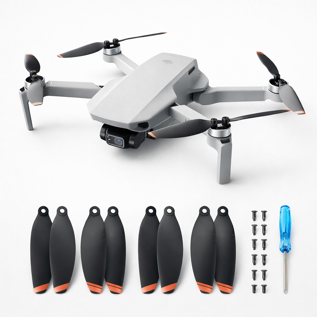 DJI Mini 2, Mini SE, Mini 2 SE ir Mini 4K dronų propelerių rinkinys 16 vnt su varžtais ir atsuktuvais