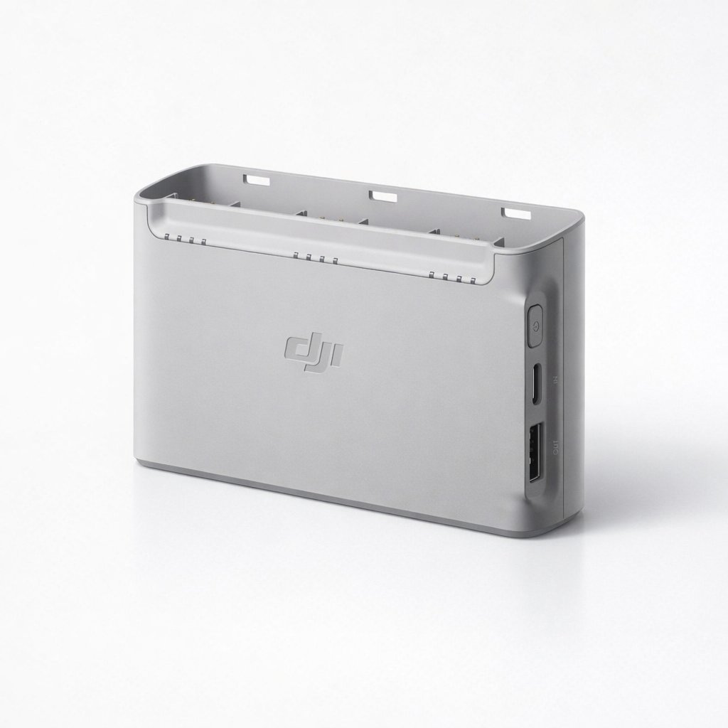 DJI Mini 2, Mini 4K ir Mini SE baterijų įkrovimo stotelė trims drono baterijoms