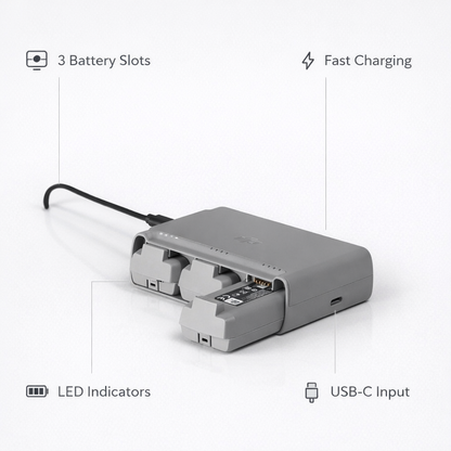 DJI Mini 2 / Mini 4K / Mini 2 SE / Mini SE baterijų įkrovimo stotelė