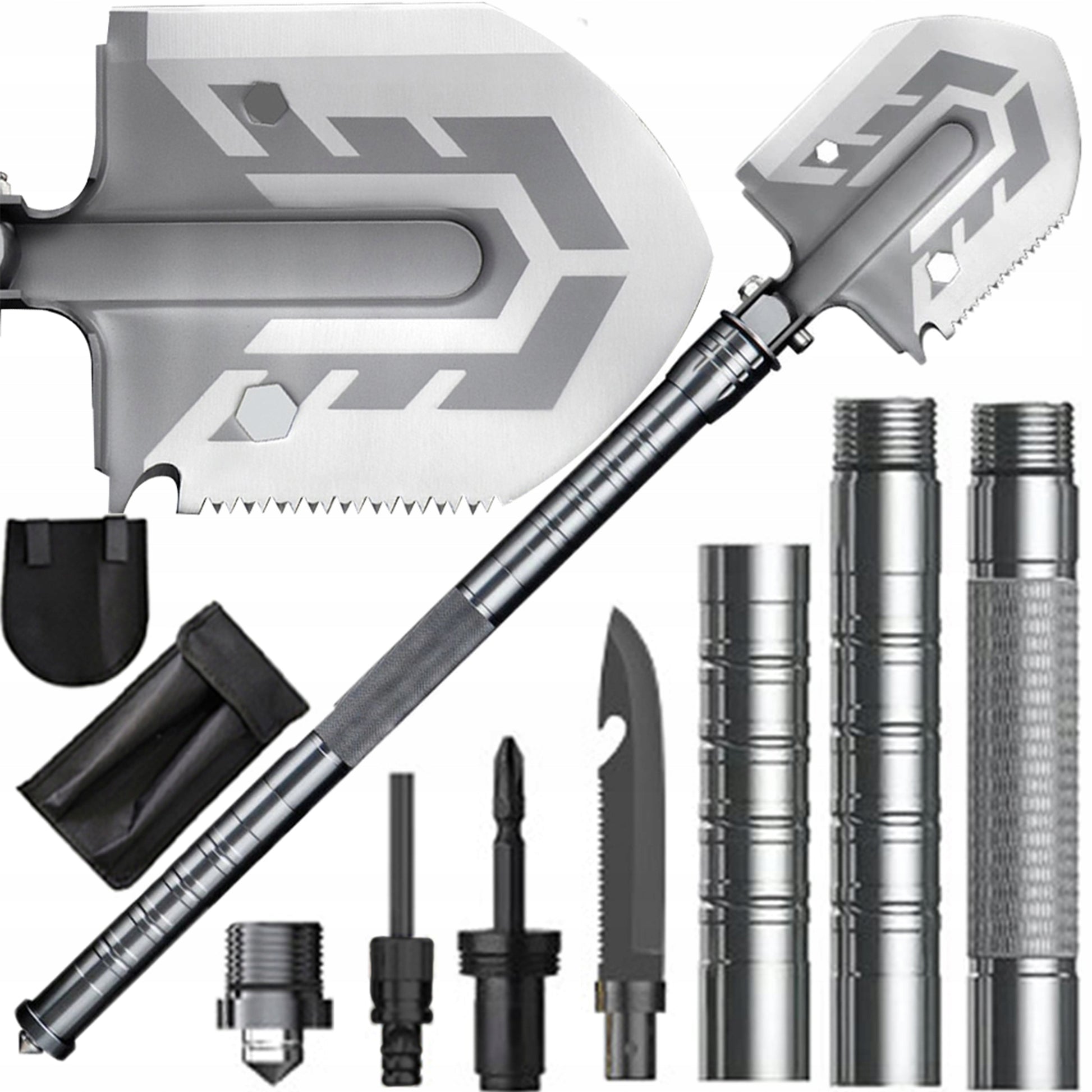 Karinė sulankstoma saperka 10in1 multitool taktinė