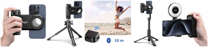 Ulanzi ma35 magnetinis laikiklis su „Bluetooth“ nuotolinio valdymo pultu, skirtas „ios“ ir „android“ išmaniesiems telefonams
