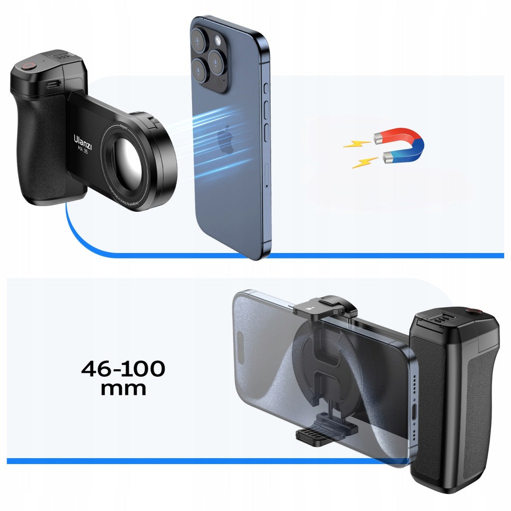Ulanzi ma35 magnetinis laikiklis su „Bluetooth“ nuotolinio valdymo pultu, skirtas „ios“ ir „android“ išmaniesiems telefonams
