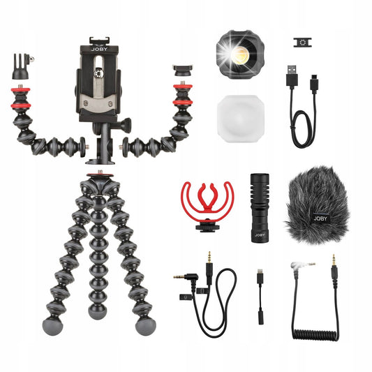 Vlogging 4in1 trikojis LED rinkinys YouTube TikTok Instagram