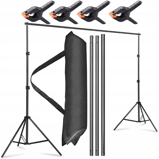 Fotografavimo fono stovas 200cm reguliuojamas aliuminis 2 vnt