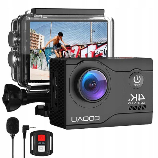 Vlogging action kamera 4K 60fps EIS vandeniui atspari iki 40m