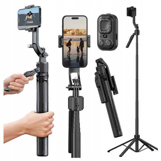 Vlogging trikojis 200cm aliuminis profesionalus 3 krypčių galvutė