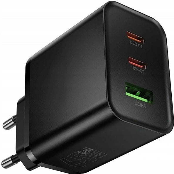 Kelioninis elektros lizdų daugintuvas USB-C 65W GaN kompaktiškas