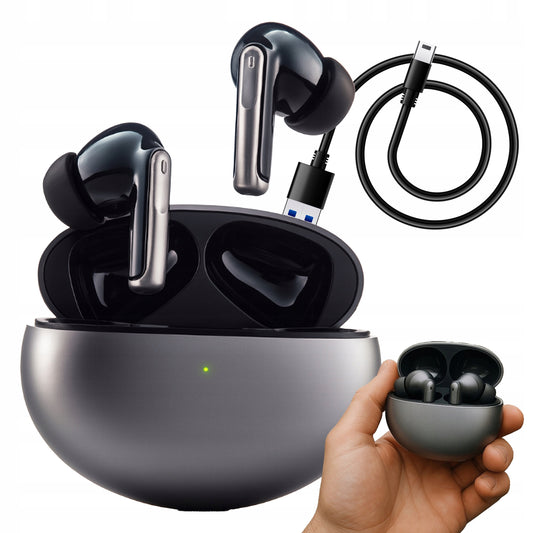 Ausinės true wireless TWS ANC aktyvus triukšmo slopinimas 30h