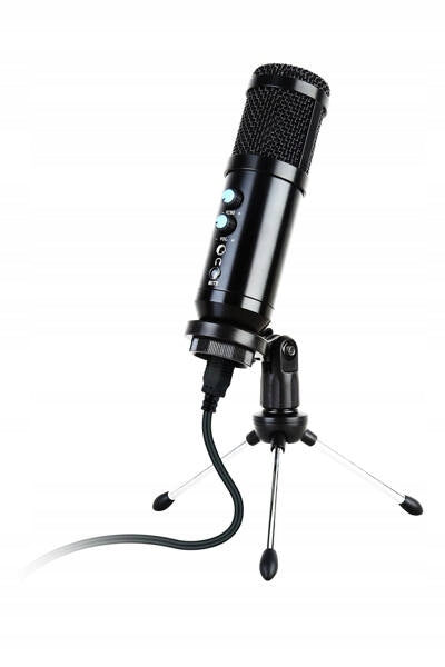 Mikrofono rinkinys podcast USB su stovu ir ausinėmis