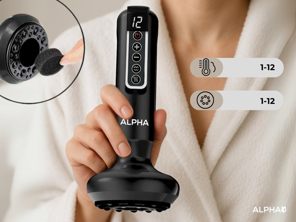 Electric Chinese bubble 3in1 Alpha AMC-02 – masažuoklis su šildymu ir slėgio reguliavimu