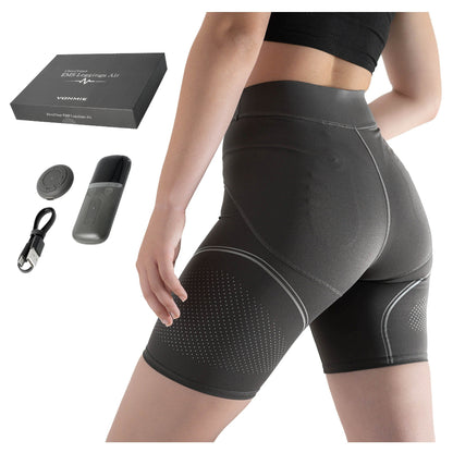 Juodos EMS tamprės sėdmenų raumenų stimuliacijai su valdymo pultu, VONMIE L1 modelis.