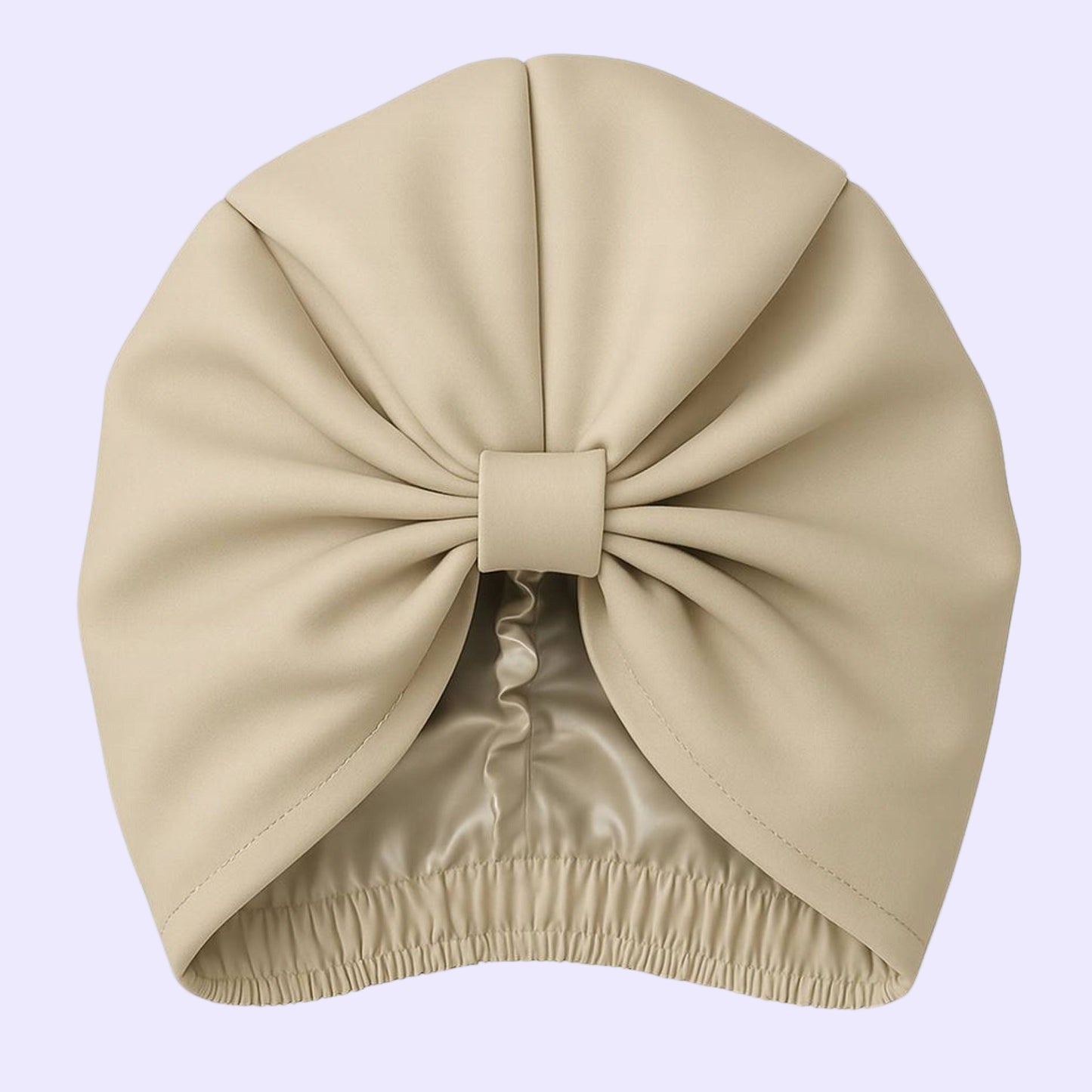 Šilkinė turbaninė plaukų kepuraitė iš 100 % natūralaus šilkmedžio šilko –šampano spalvos