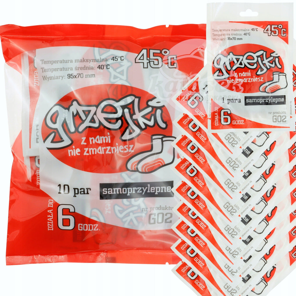 Kojų šildytuvai – 10 porų rinkinys, savaime šylantys įdėklai į batus