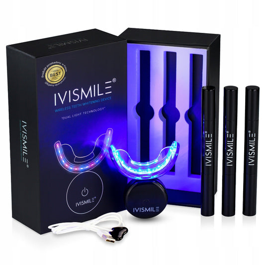 Dantų balinimo rinkinys su IVISMILE LED lempa – dantų balinimas namuose