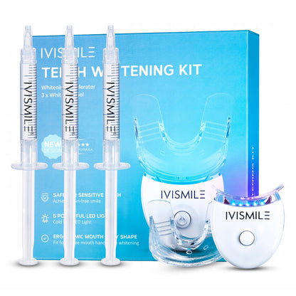IVISMILE – dantų balinimo rinkinys namams su LED lempa