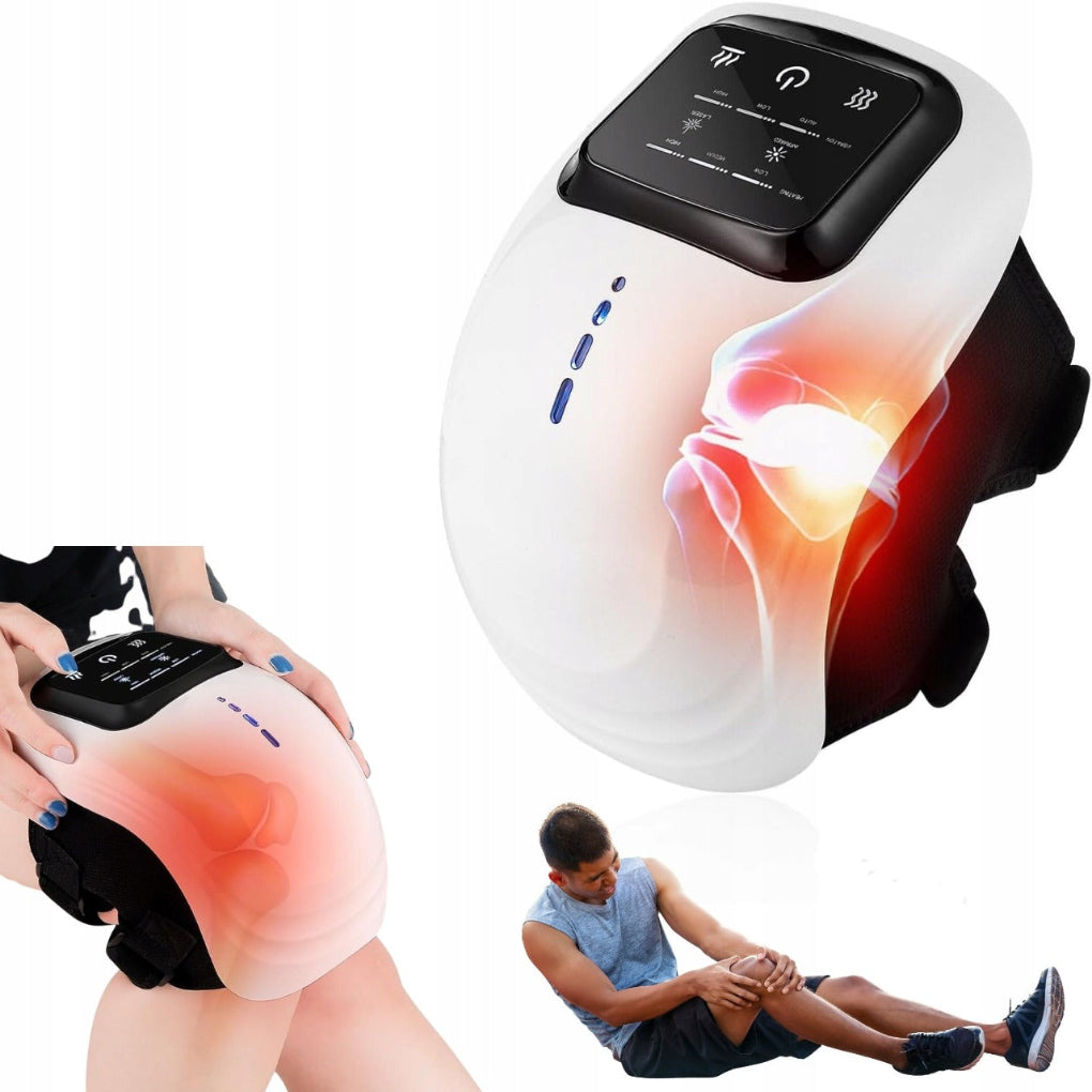 Belaidis infraraudonųjų spindulių kelio masažuoklis su LED ekranu – juodas, įkraunamas