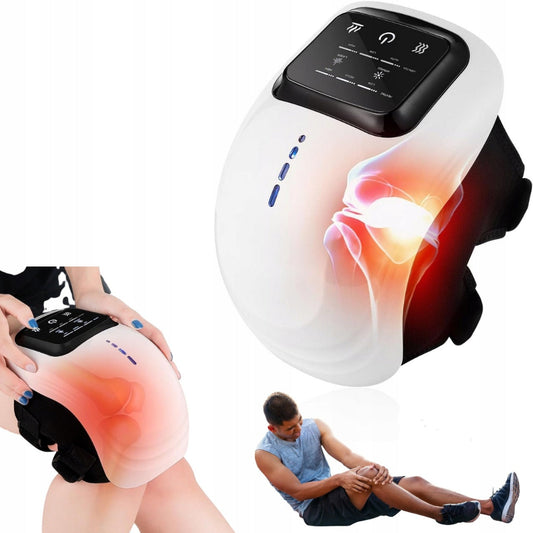 Belaidis infraraudonųjų spindulių kelio masažuoklis su LED ekranu – juodas, įkraunamas