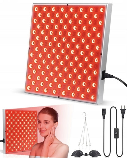 Infraraudonųjų spindulių terapinė LED lempa su 225 diodais, skirta raumenų atpalaidavimui, odos būklei gerinti ir regeneracijai