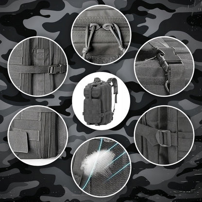 Karinė taktinė kuprinė turistams – 38 l talpa, atspari vandeniui