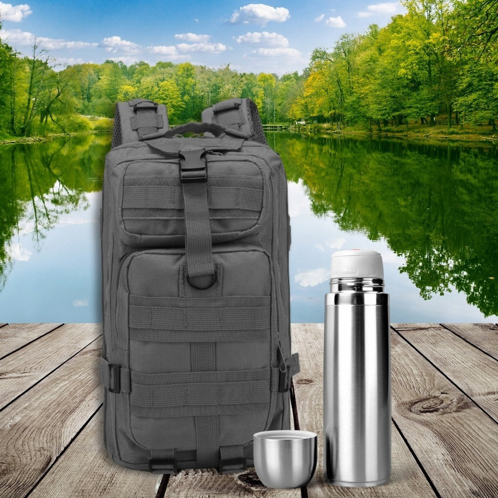 Karinė taktinė kuprinė turistams – 38 l talpa, atspari vandeniui