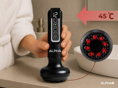 Electric Chinese bubble 3in1 Alpha AMC-02 – masažuoklis su šildymu ir slėgio reguliavimu