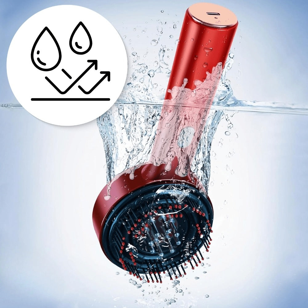 Regeneruojantis galvos odos masažinis šepetys šviesos terapijai plaukų augimui