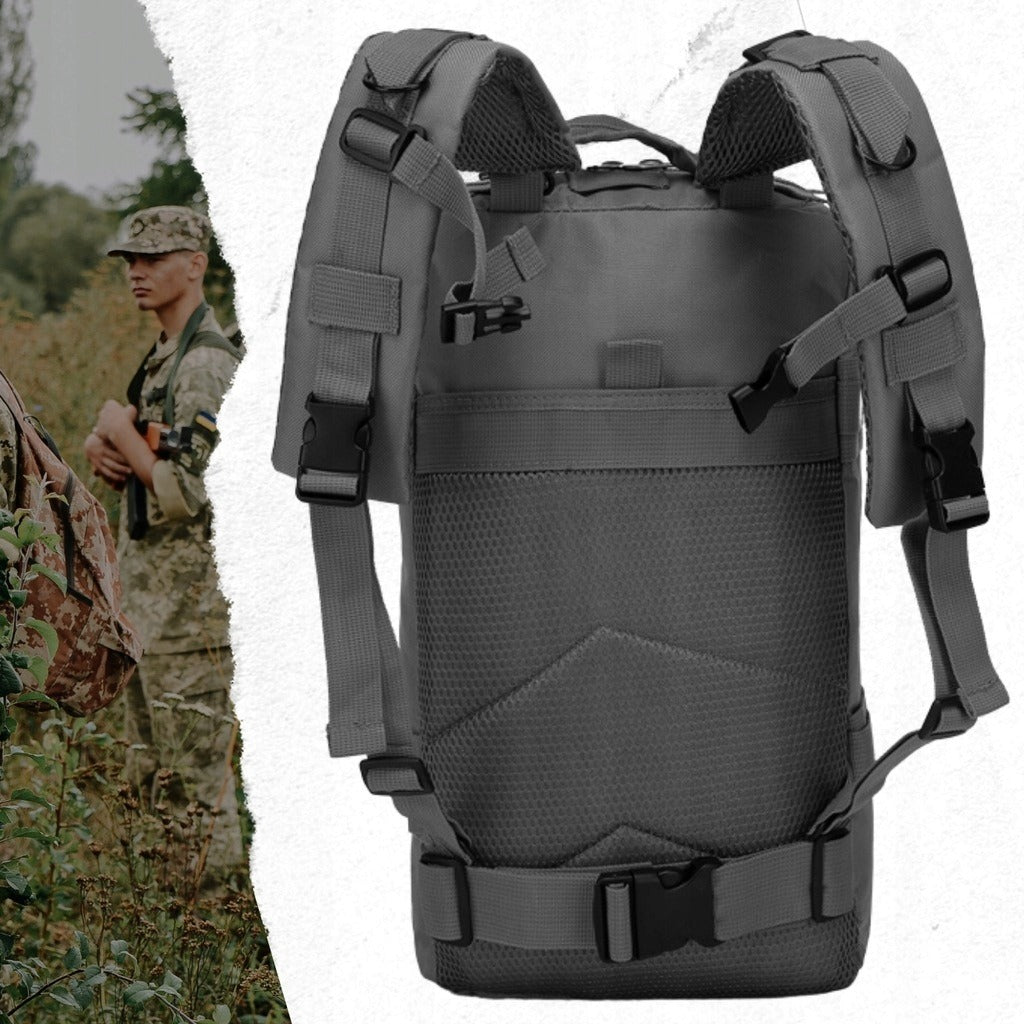 Karinė taktinė kuprinė turistams – 38 l talpa, atspari vandeniui